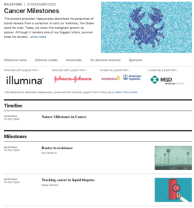 Sponsored Milestone: Cancer