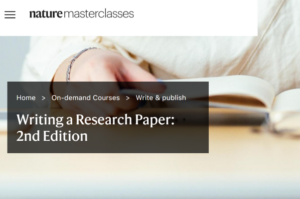 Writing a research paper with Nature Masterclasses