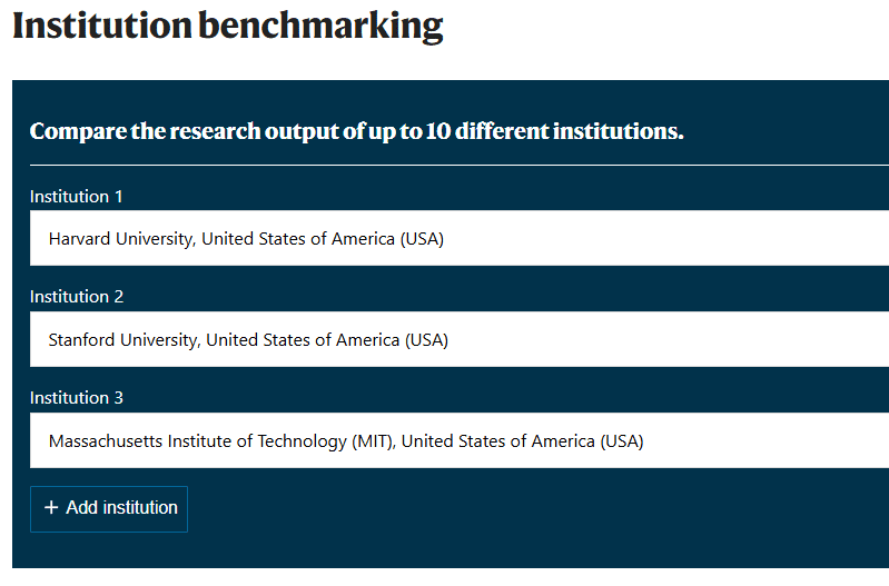 Benchmark your university