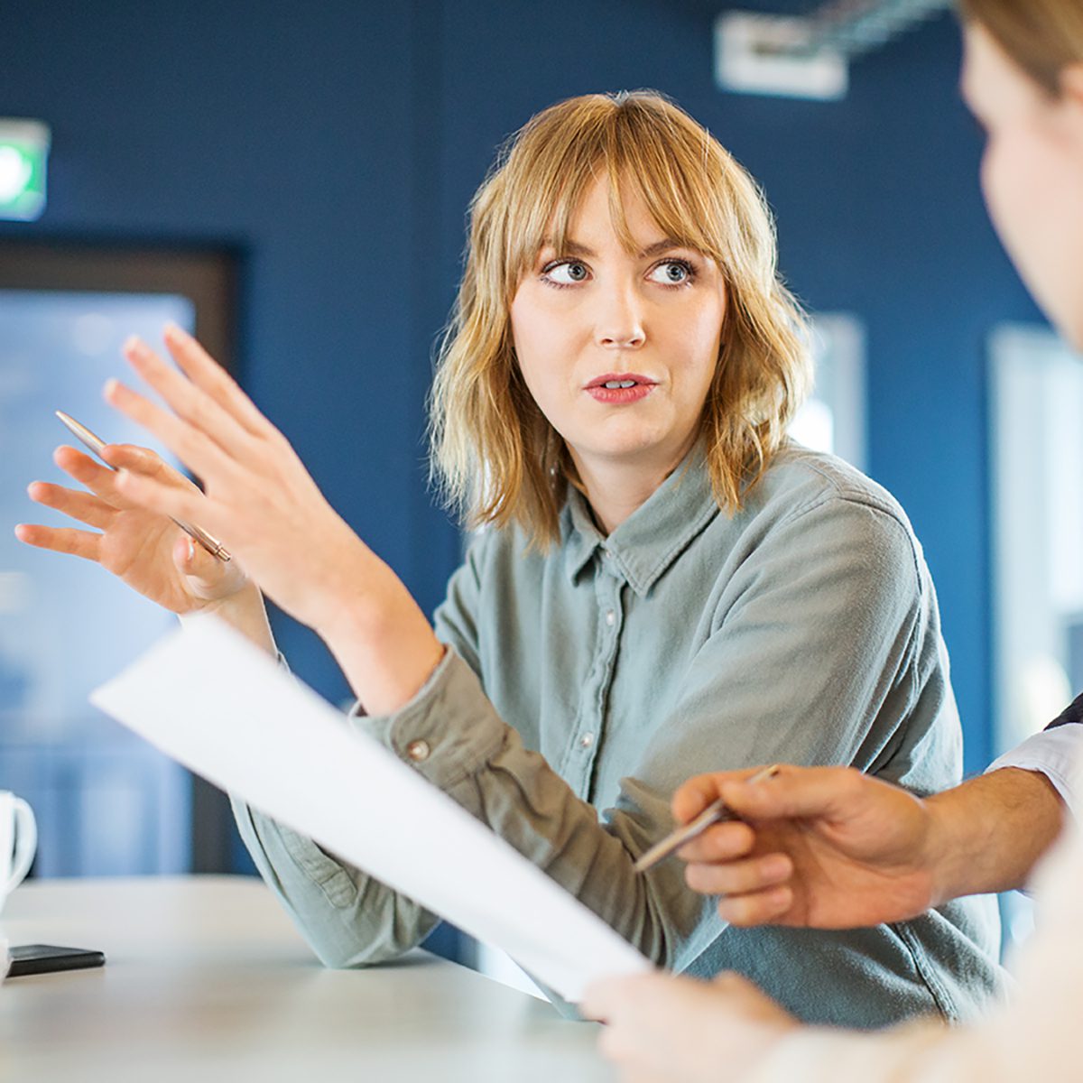 professional women in discussion